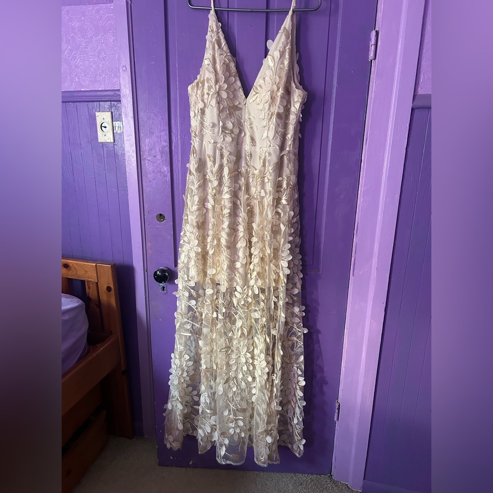 Nordstrom Cream Floral Dress